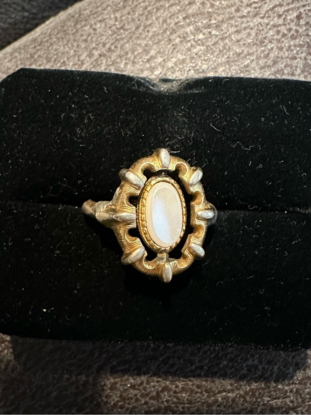 Vintage 1975 Avon Lights & Shadows Reversible Flip Ring Size adjustable 9.5